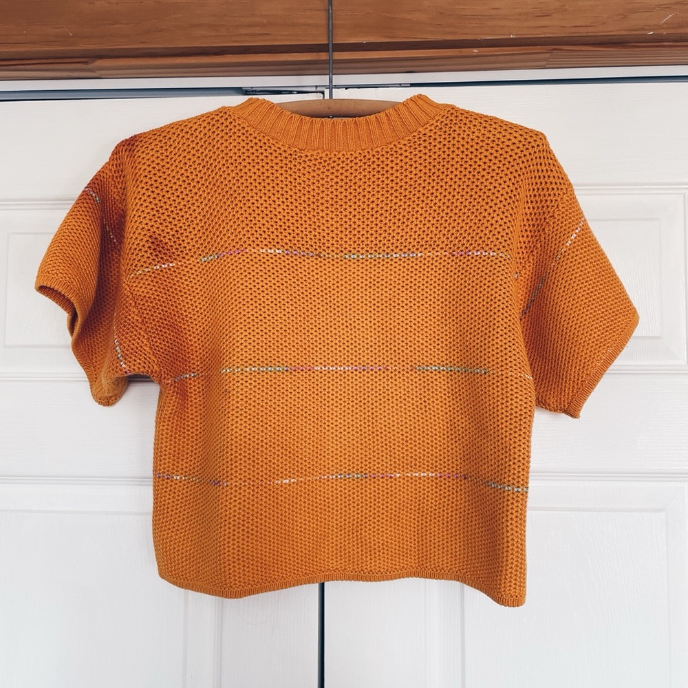 Orange Knit Women's Sweater